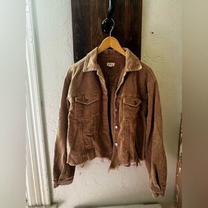 POL Corduroy Jacket in Camel Brown